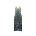 Women's Silk Halterneck Backless Dress, Liquid Jewel