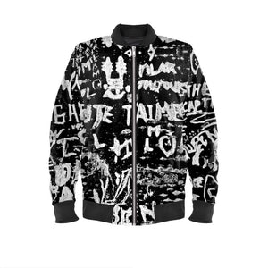 Luxury Satin Bomber Jacket, Paris Birch Tree
