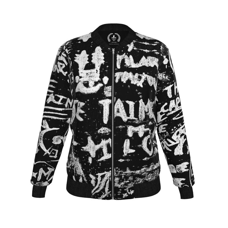 Women's Luxury Bomber Jacket, Paris Birch Tree