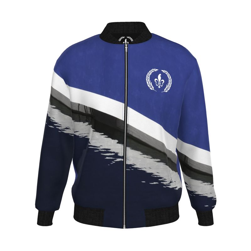 Satin Luxury Bomber Jacket, Nautical