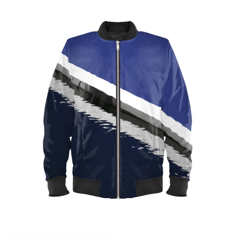 Satin Luxury Bomber Jacket, Nautical