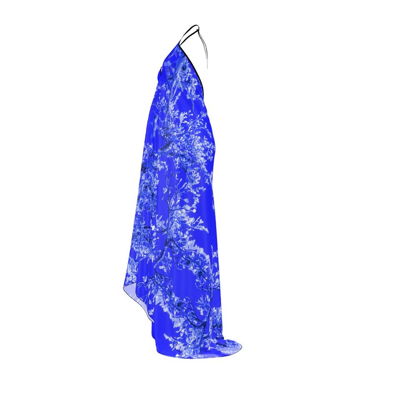 Silk Halterneck Backless Dress, Hummingbird