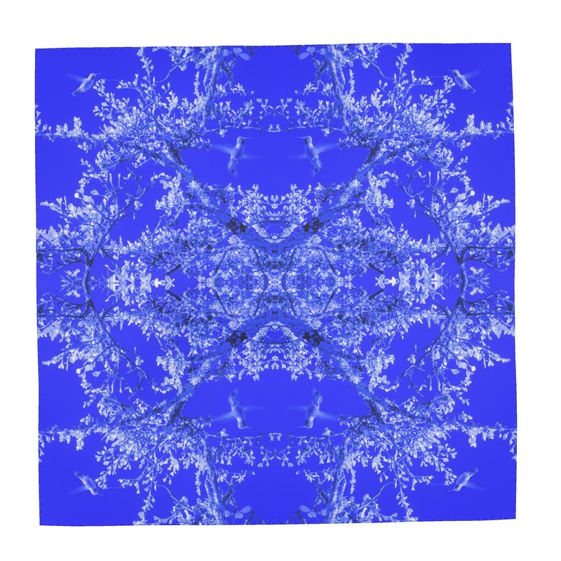 Silk Scarf, Hummingbird Blue, 45in x 45in