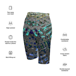 Women's Biker Shorts, Liquid Jewel