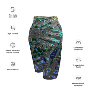 Women's Biker Shorts, Liquid Jewel