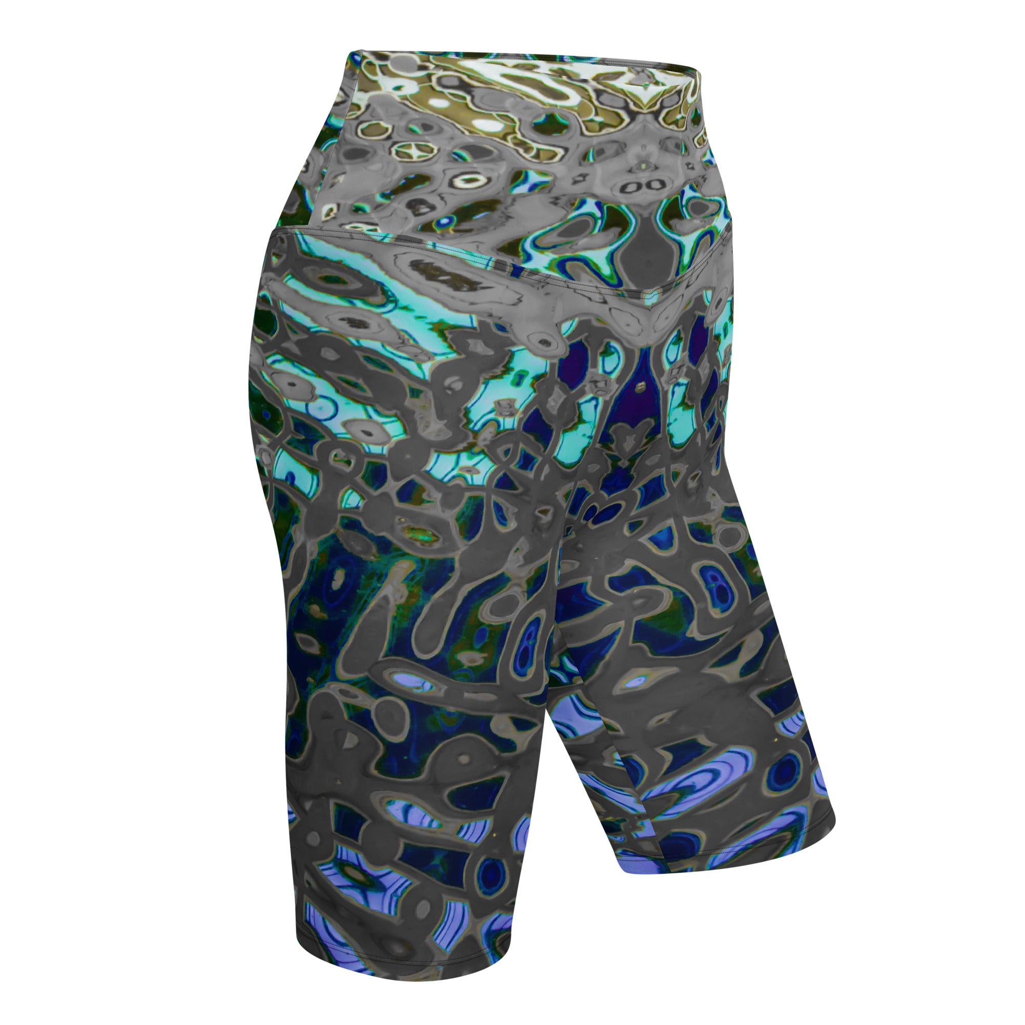 Women's Biker Shorts, Liquid Jewel