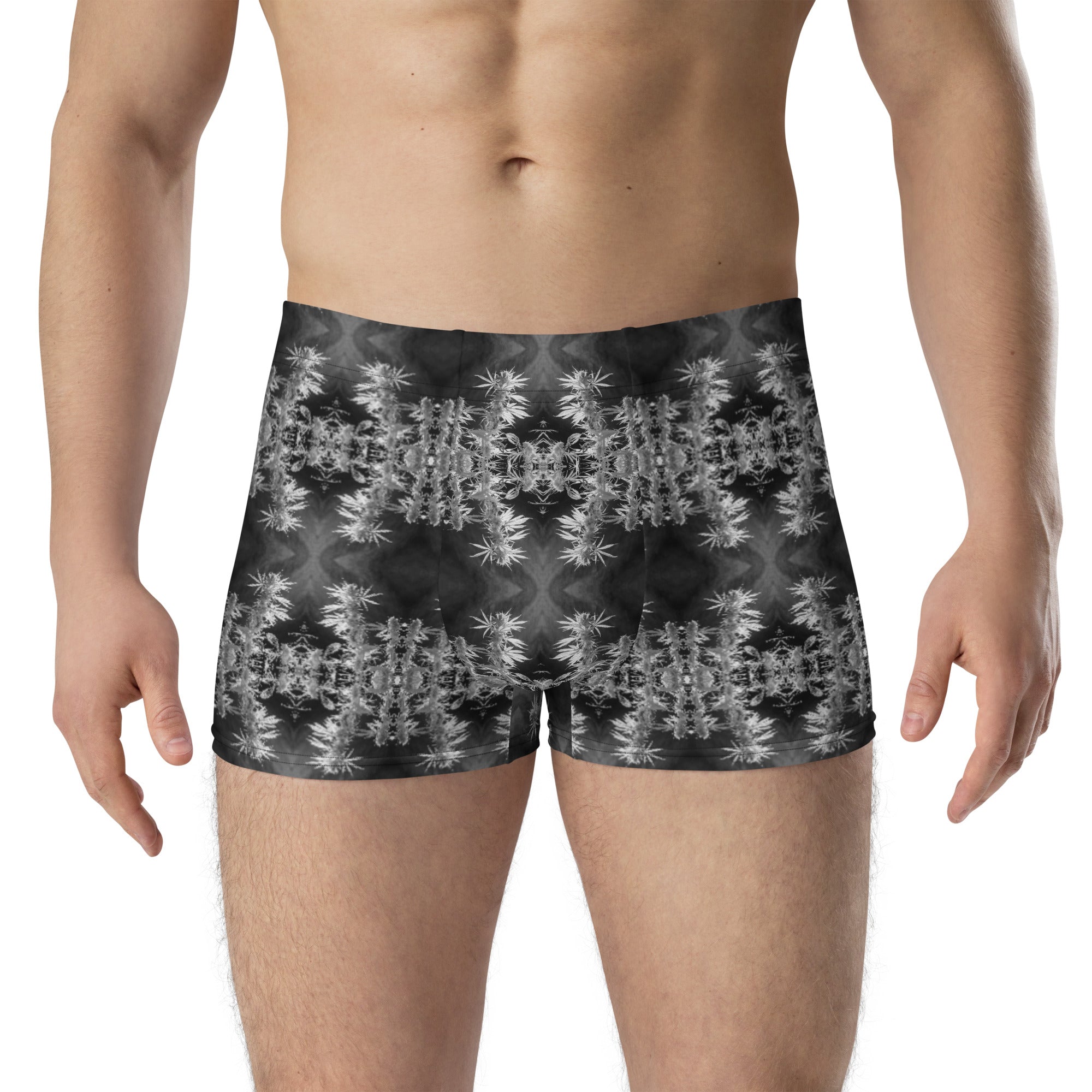 Men's Boxer Briefs, Cannabis, Midnight