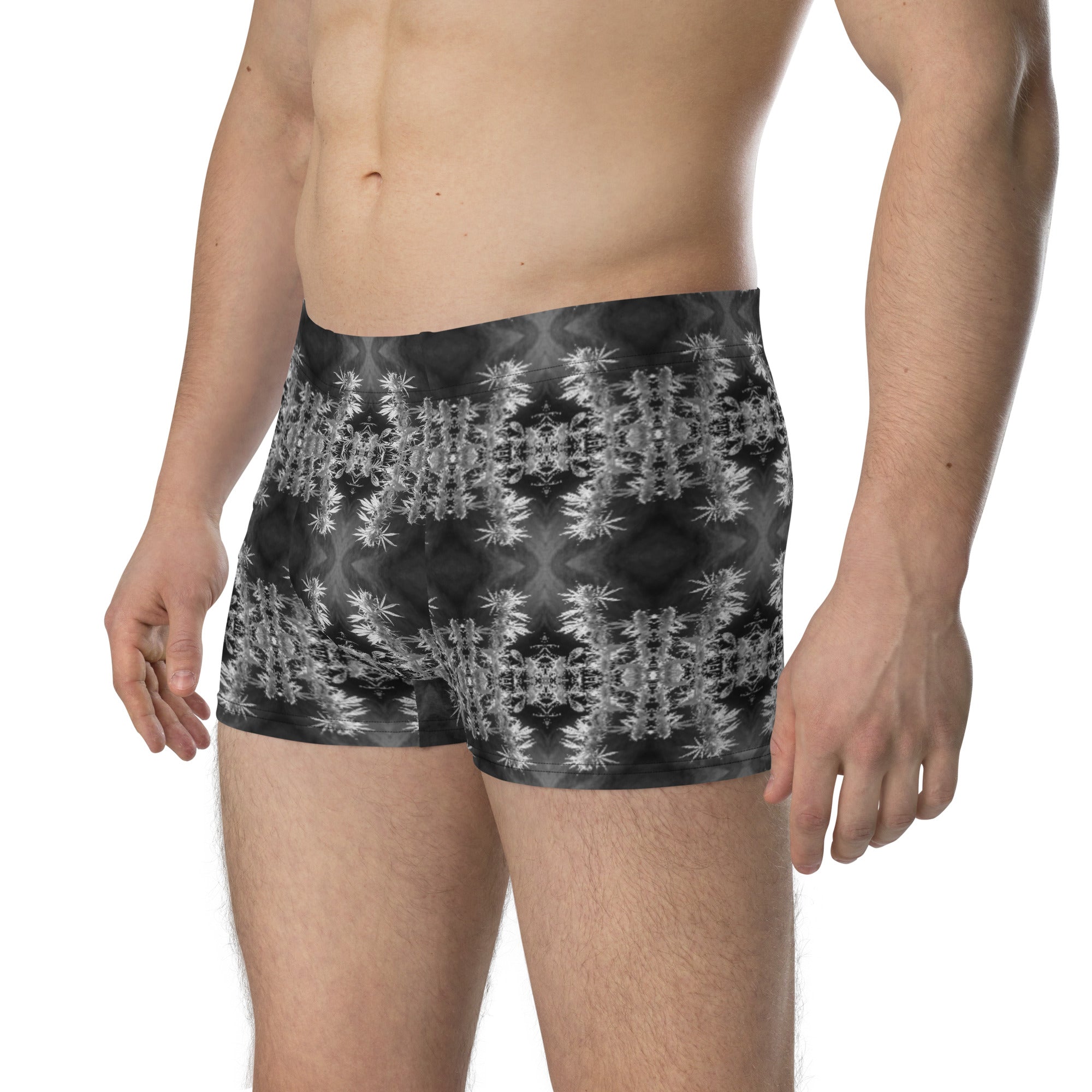 Men's Boxer Briefs, Cannabis, Midnight