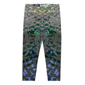 Women's Capri Leggings, Liquid Jewel