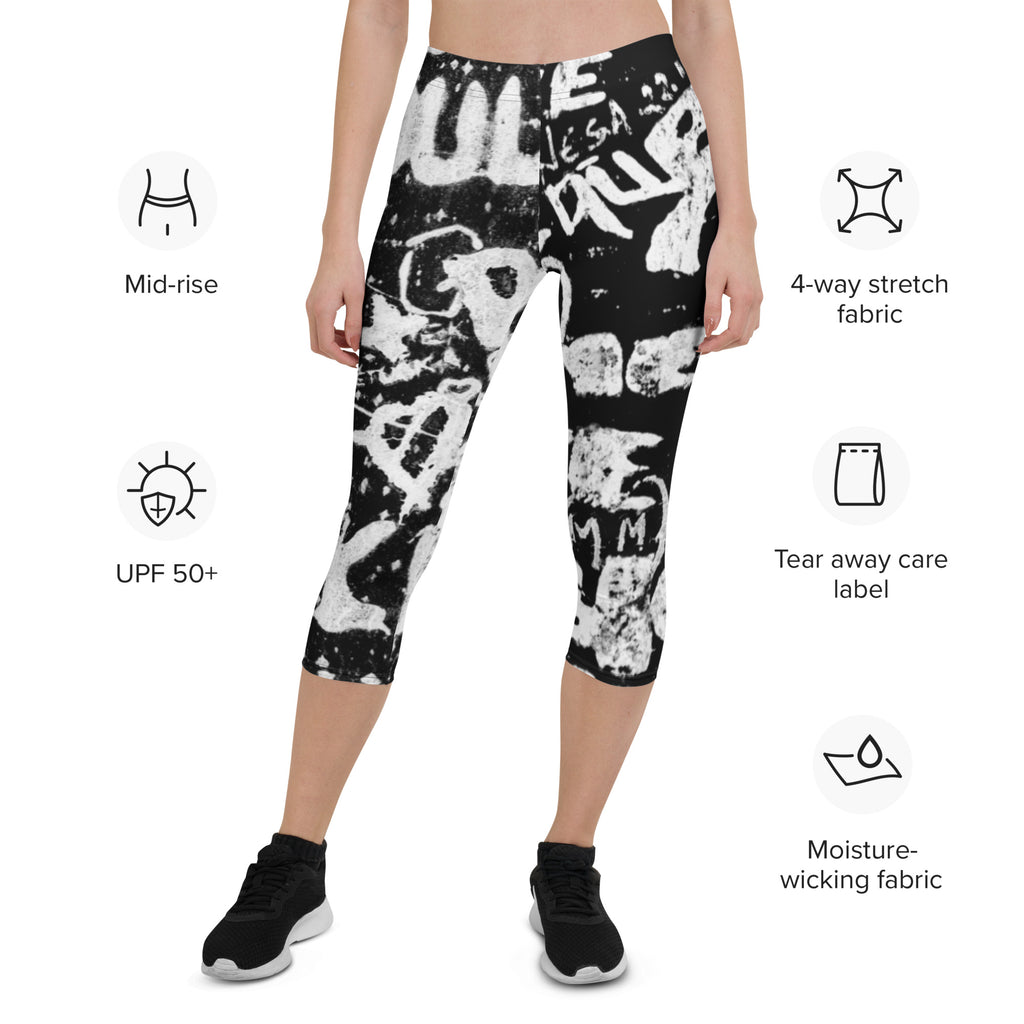 Women's Capri Leggings, Paris Birch Tree