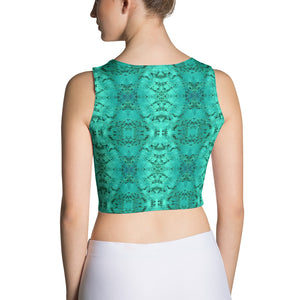 Women's Fitted Crop Top, Eden, Green