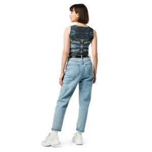 Women's Fitted Crop Top, Croix-de-Cannes