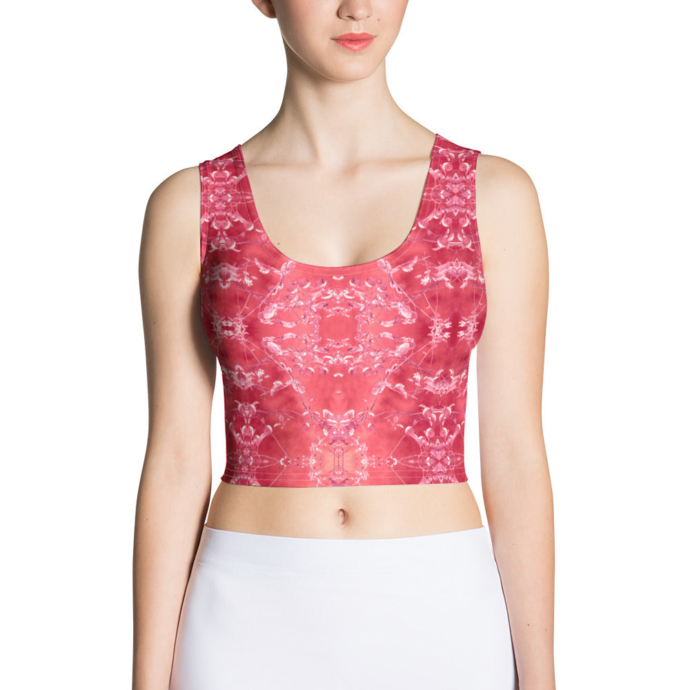 Women's Fitted Crop Top, Eden, Infrared