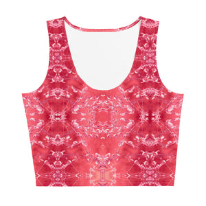 Women's Fitted Crop Top, Eden, Infrared