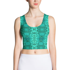 Women's Fitted Crop Top, Eden, Green