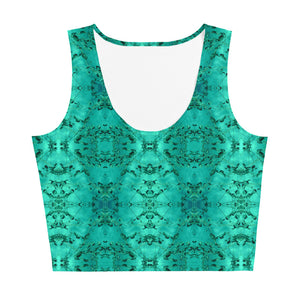 Women's Fitted Crop Top, Eden, Green