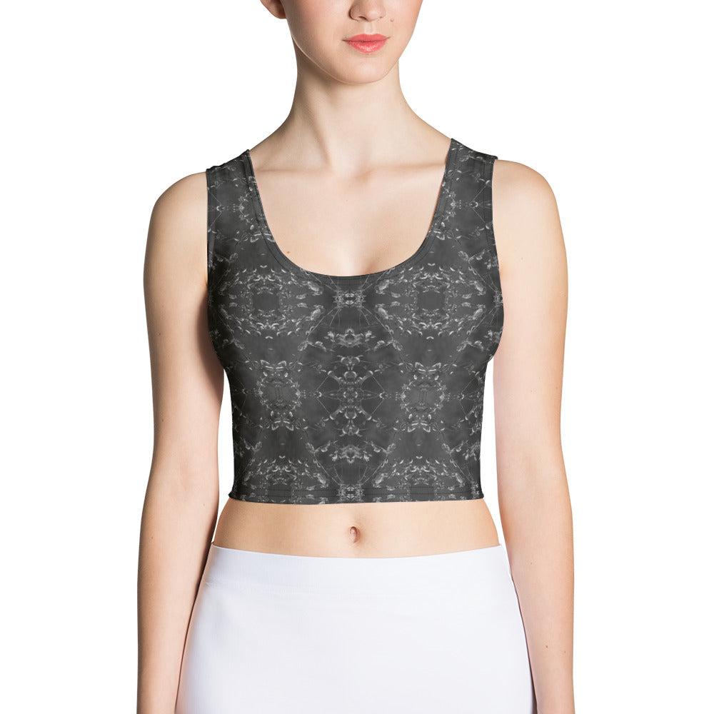 Women's Fitted Crop Top, Eden, Midnight