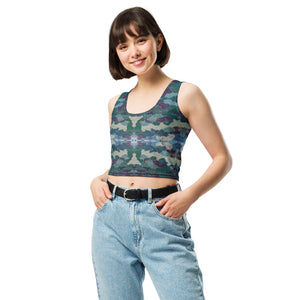 Women's Fitted Crop Top, Croix-de-Cannes