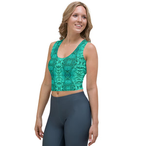 Women's Fitted Crop Top, Eden, Green