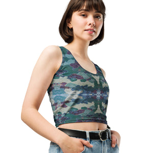 Women's Fitted Crop Top, Croix-de-Cannes