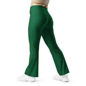 Women's Flare Leggings, Forest Green