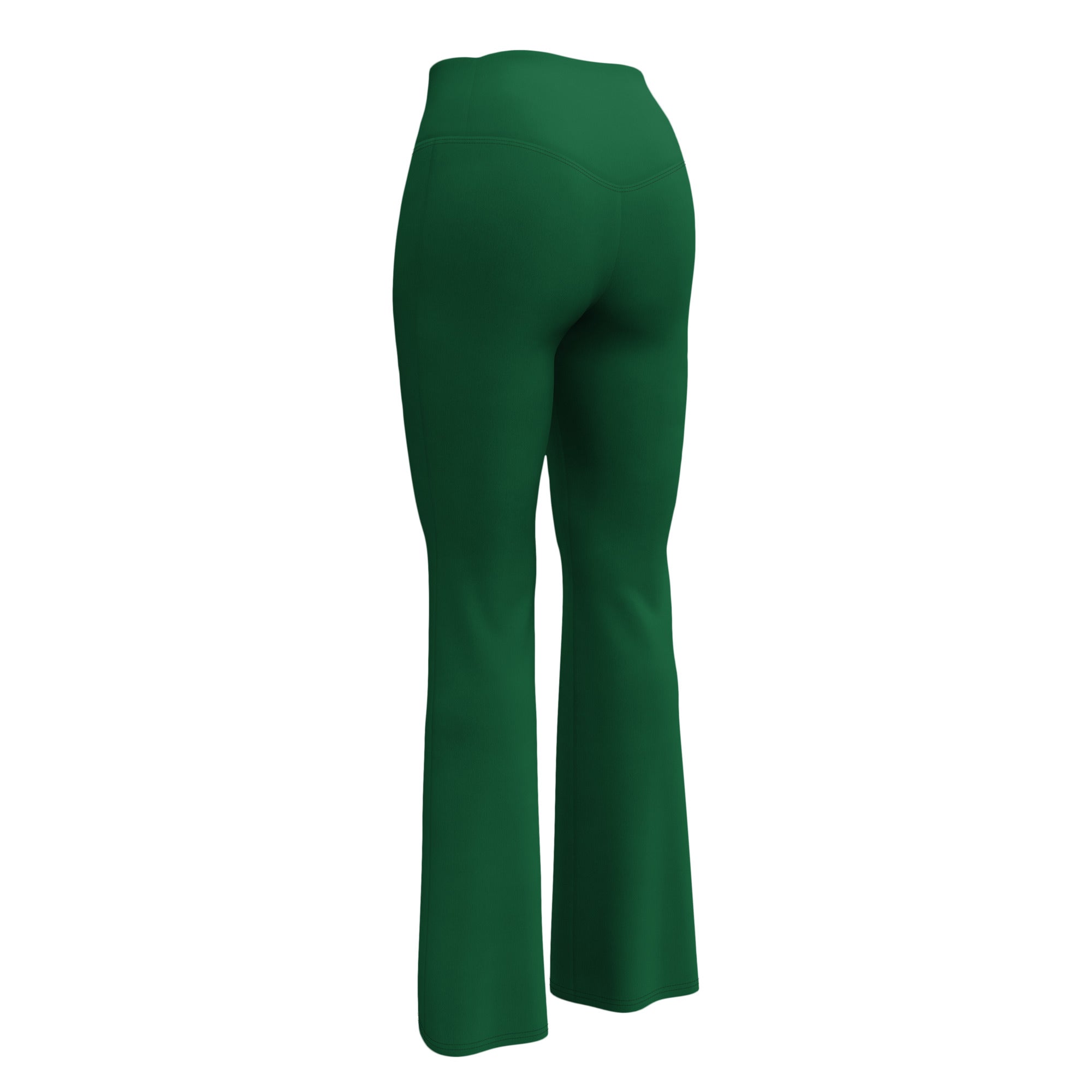 Women's Flare Leggings, Forest Green