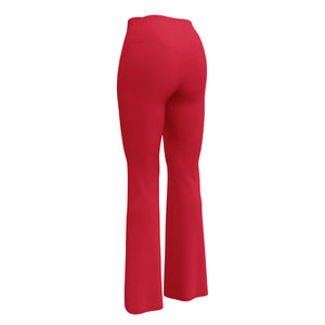 Women's Flare Leggings, Red