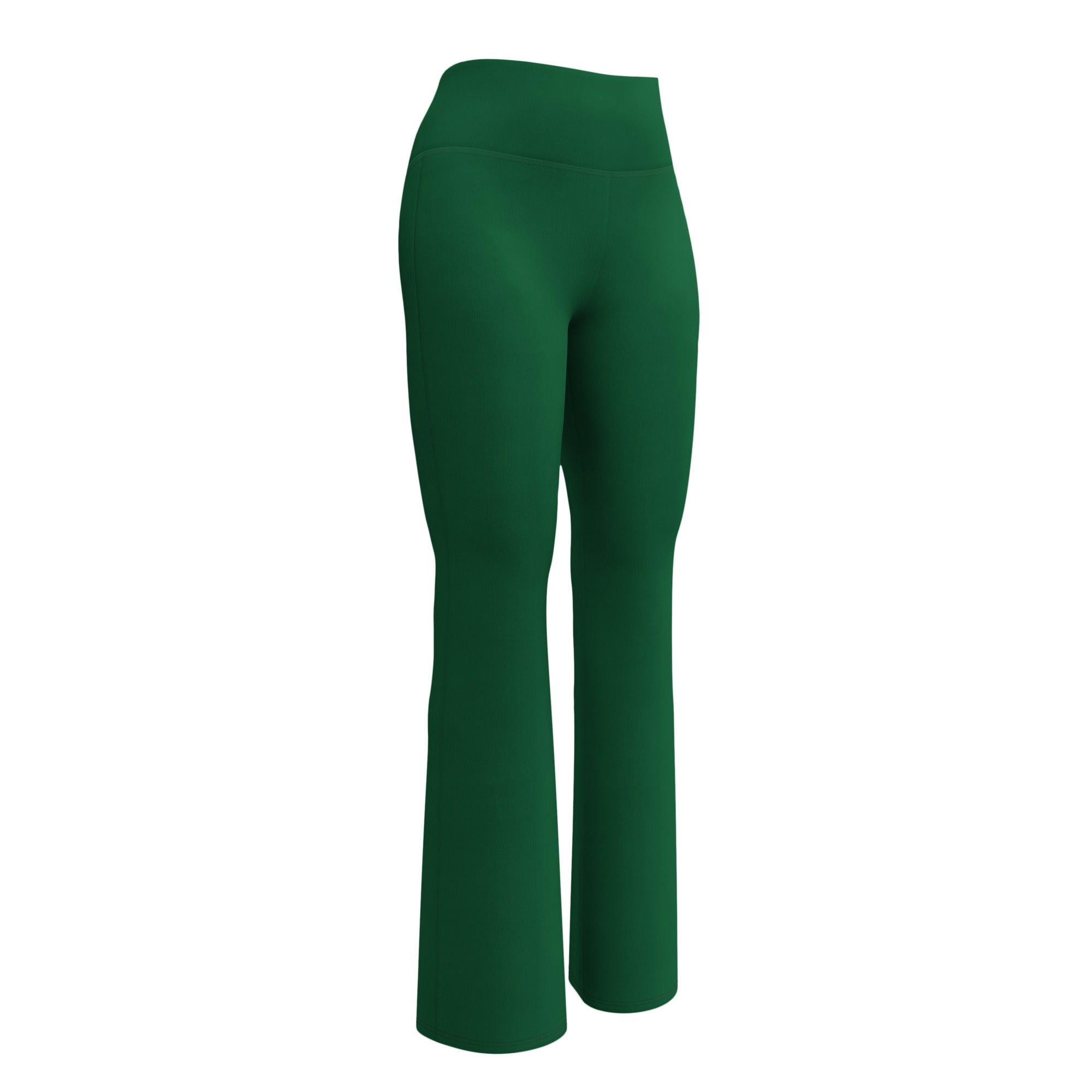 Women's Flare Leggings, Forest Green