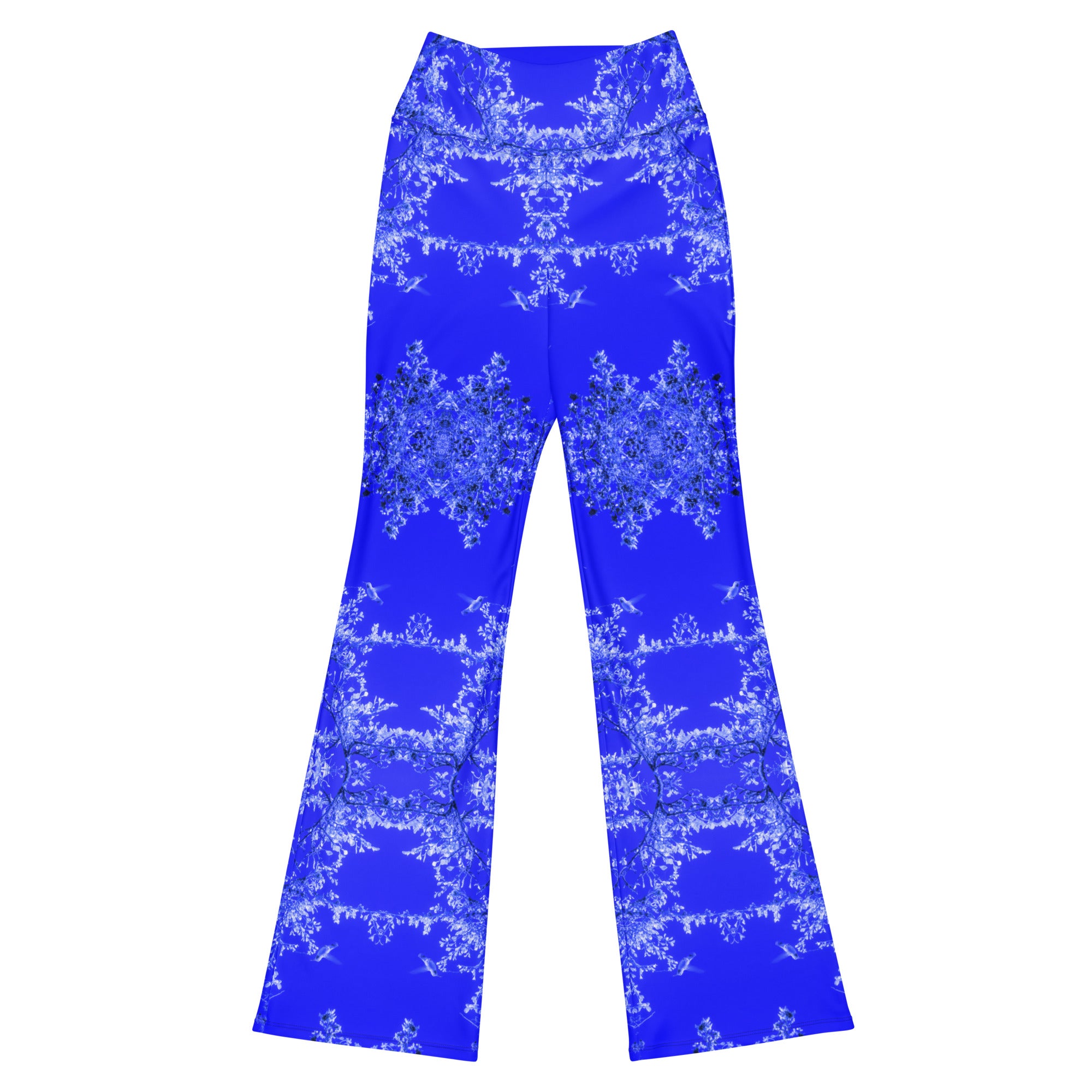 Women's Flare Leggings, Hummingbird, Blue