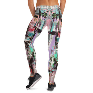 Women's Leggings, Pink Dawn