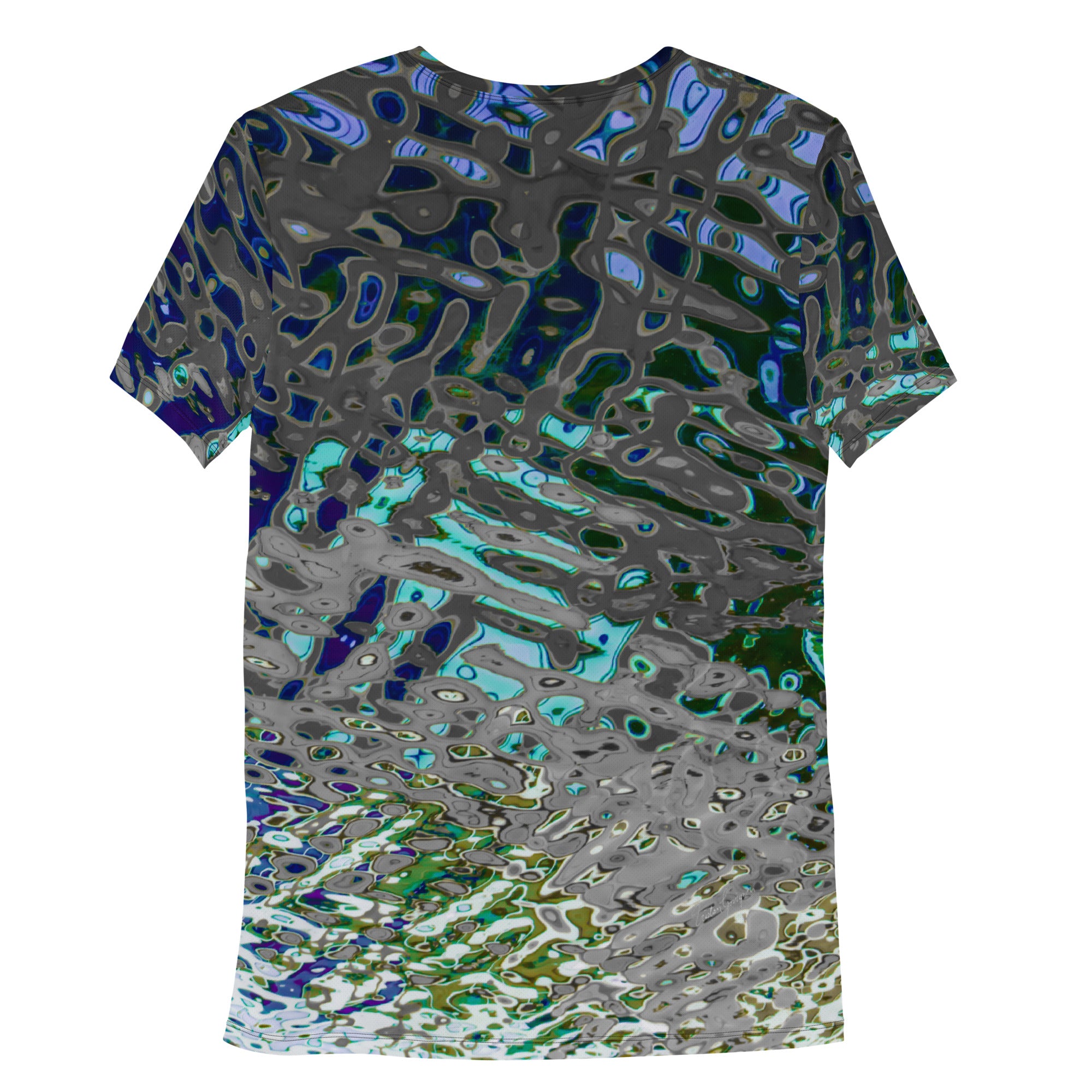 Men's Premium Athletic Crew Neck T-Shirt, Liquid Jewel