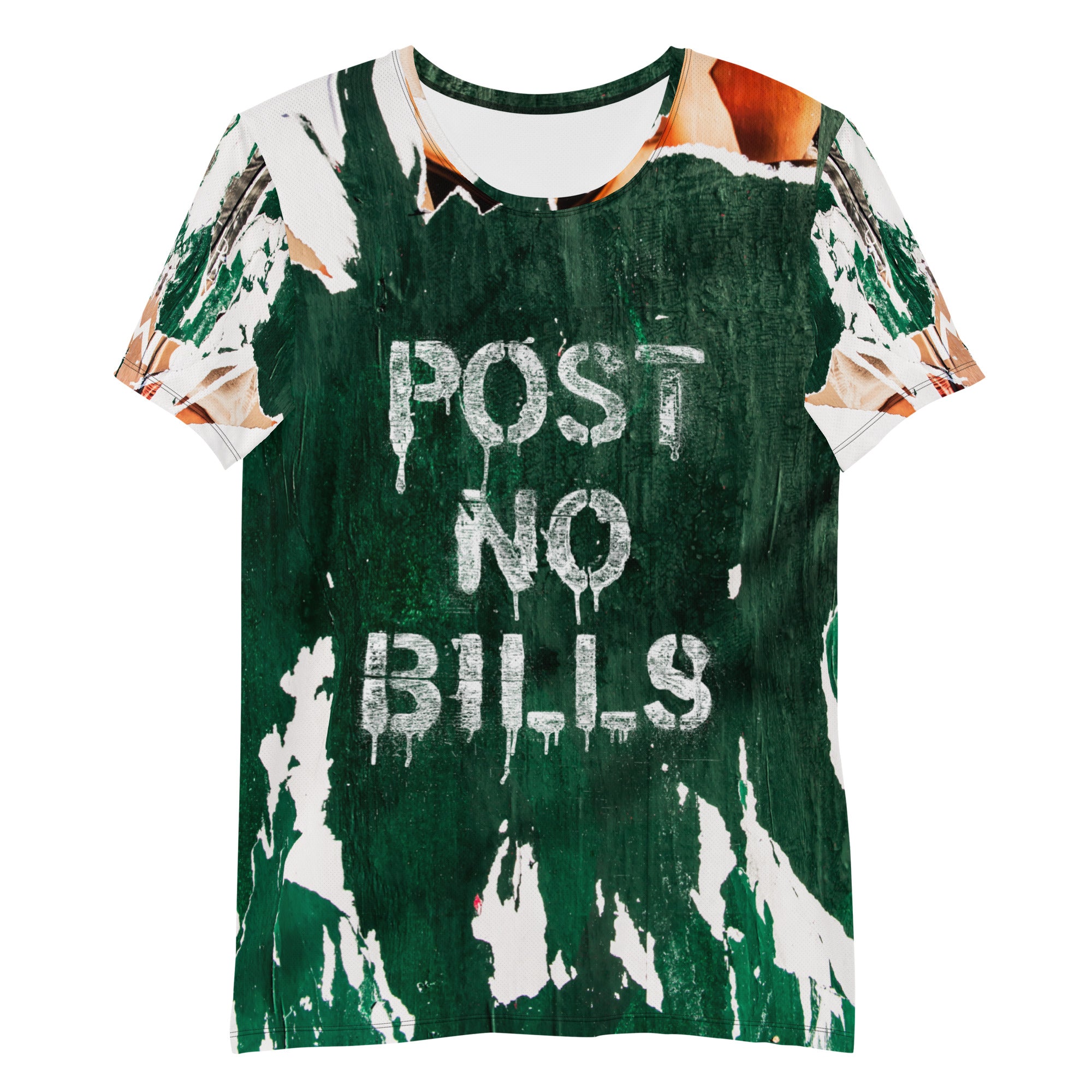 Men's Premium Athletic Crew Neck T-Shirt, NYC Graffiti
