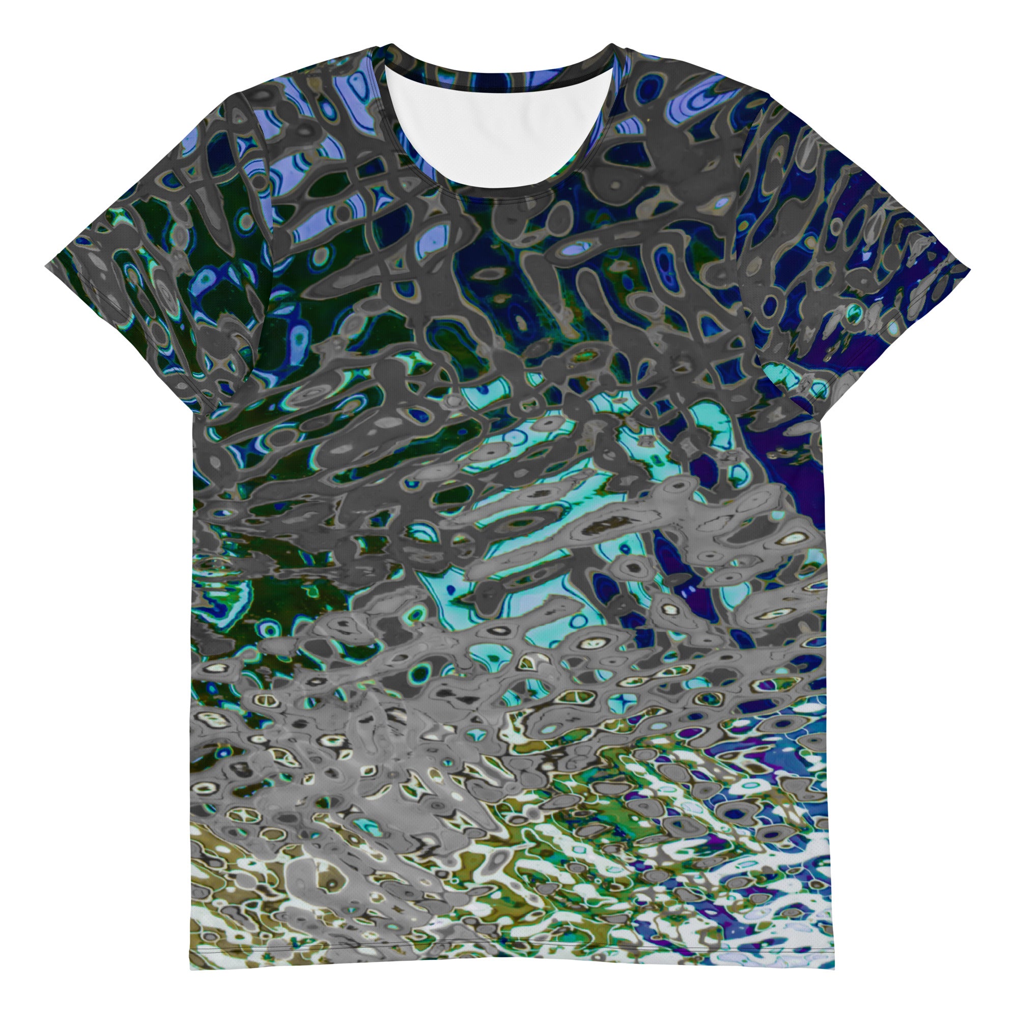 Men's Premium Athletic Crew Neck T-Shirt, Liquid Jewel