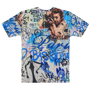 Men's Regular Fit, Four-Way Stretch Crew Neck T-Shirt, Paris Graffiti