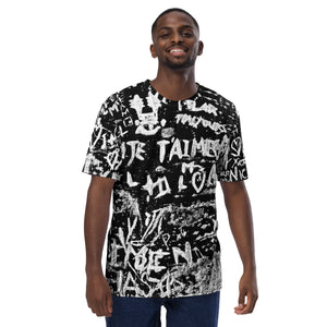 Men's Regular Fit, Four-Way Stretch Crew Neck T-Shirt, Paris Birch Tree, Je T'aime