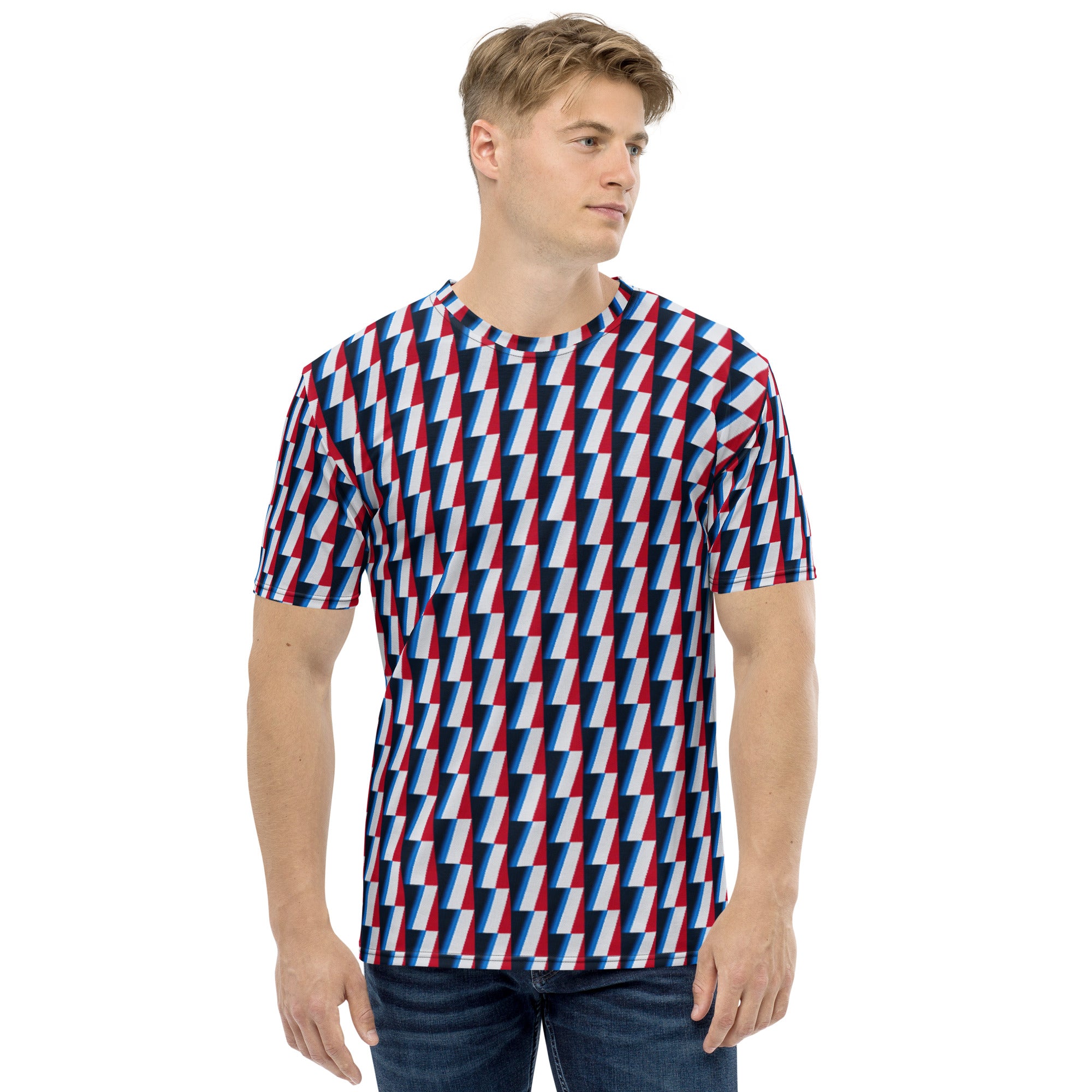Men's Regular Fit, Four-Way Stretch Crew Neck T-Shirt, Marina