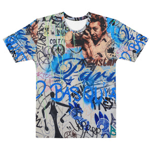 Men's Regular Fit, Four-Way Stretch Crew Neck T-Shirt, Paris Graffiti