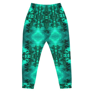 Men's Slim-Fit Joggers with Pockets, Cannabis, Green