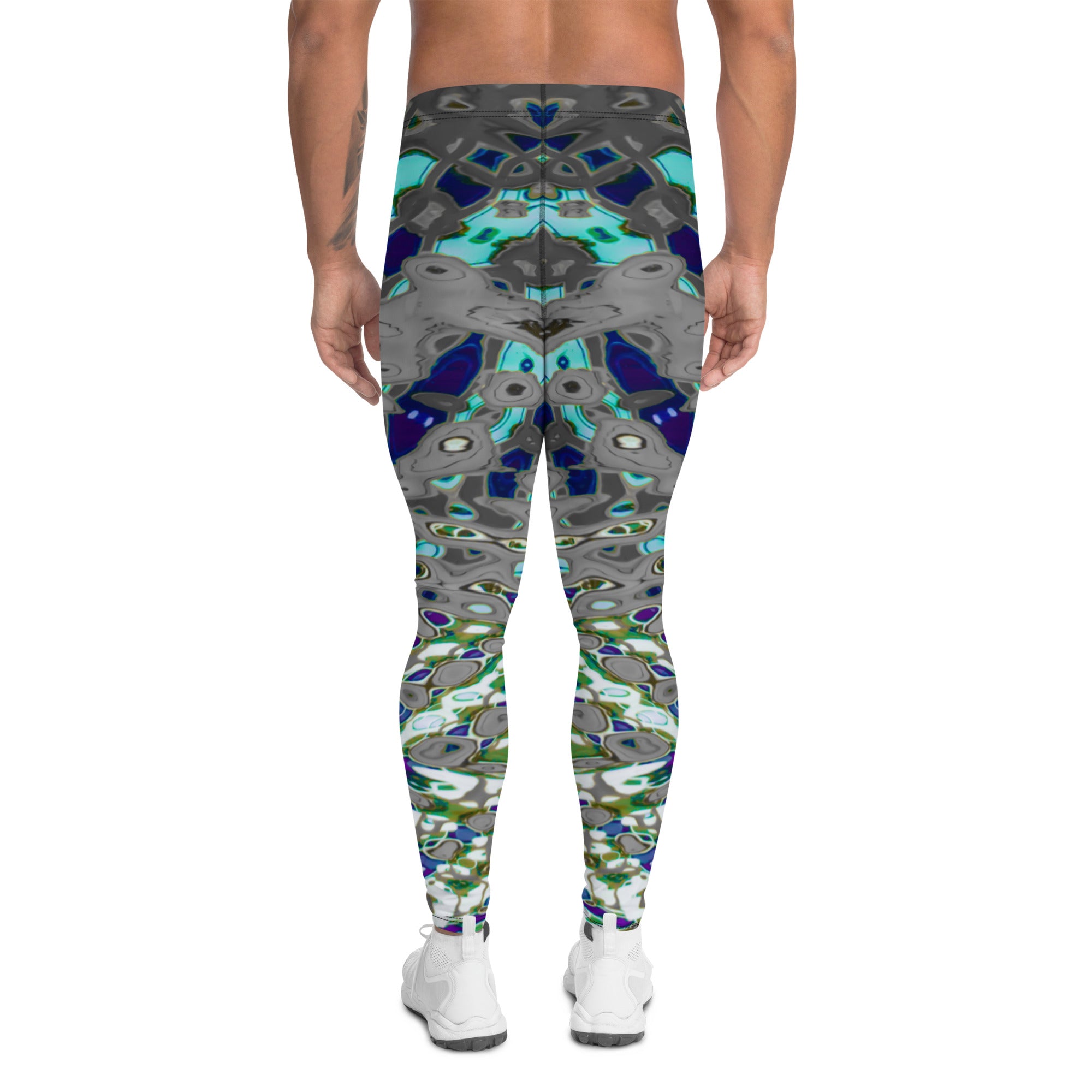 Men's Leggings, Bright Liquid Jewel