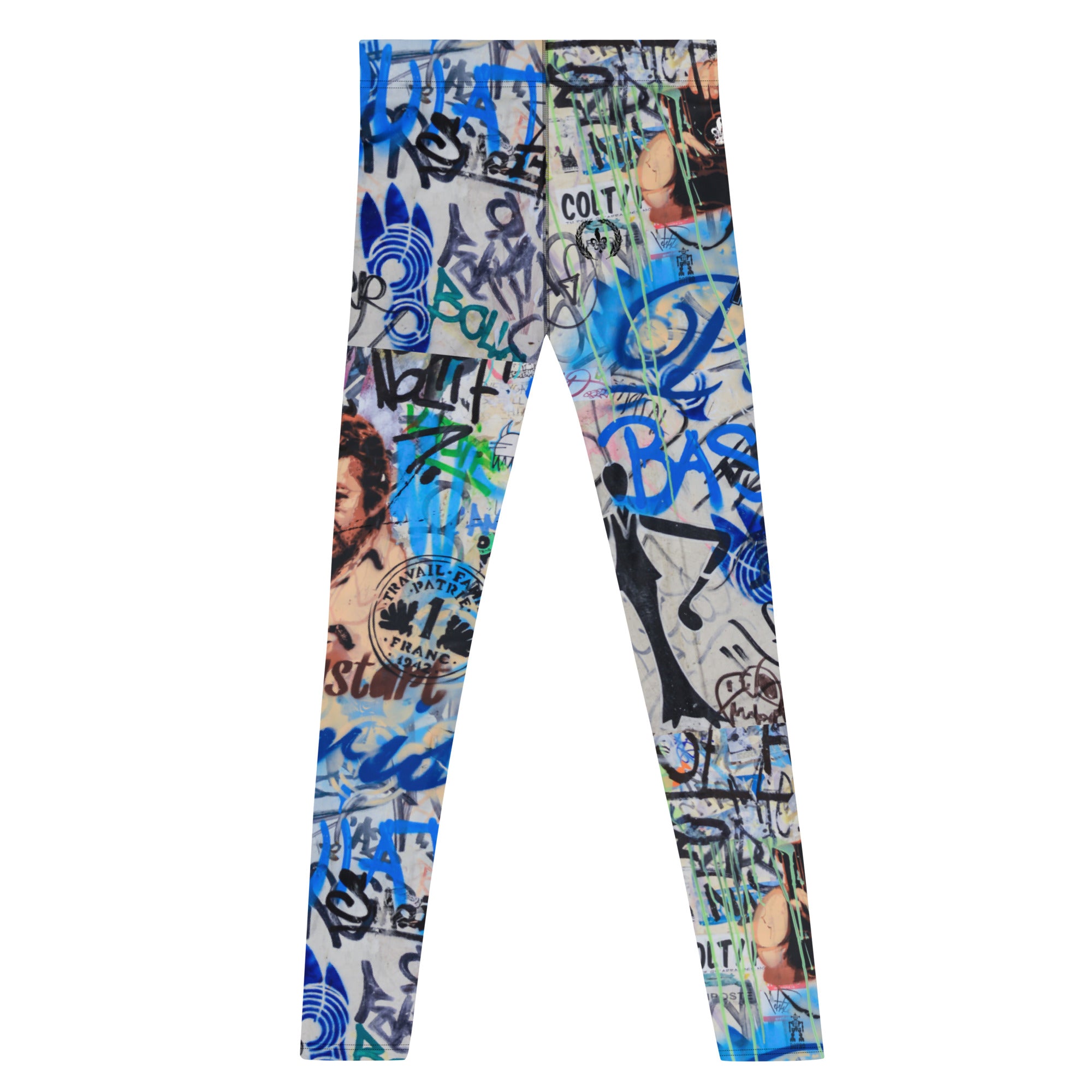 Men's Leggings, Paris Graffiti