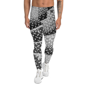 Men's Leggings, Eiffel Tower Diamond Plate