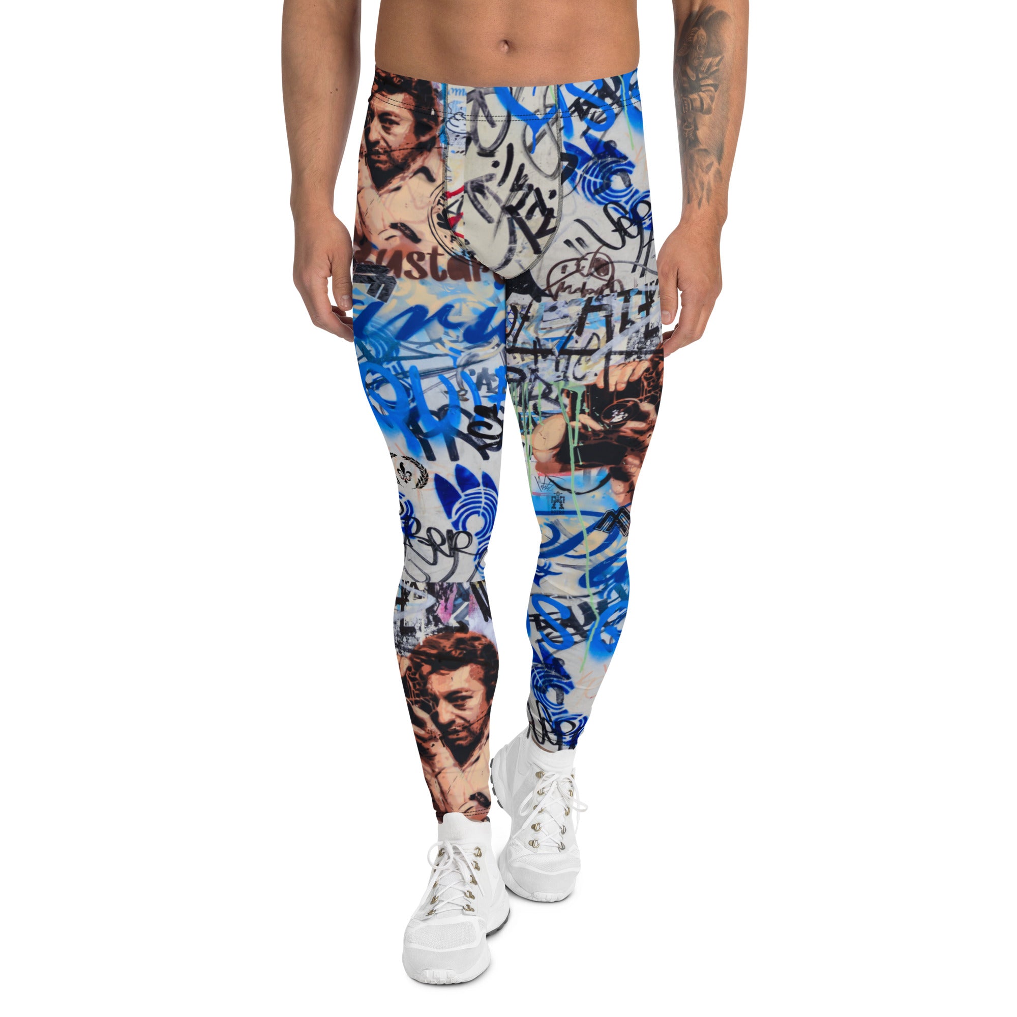 Men's Leggings, Paris Graffiti