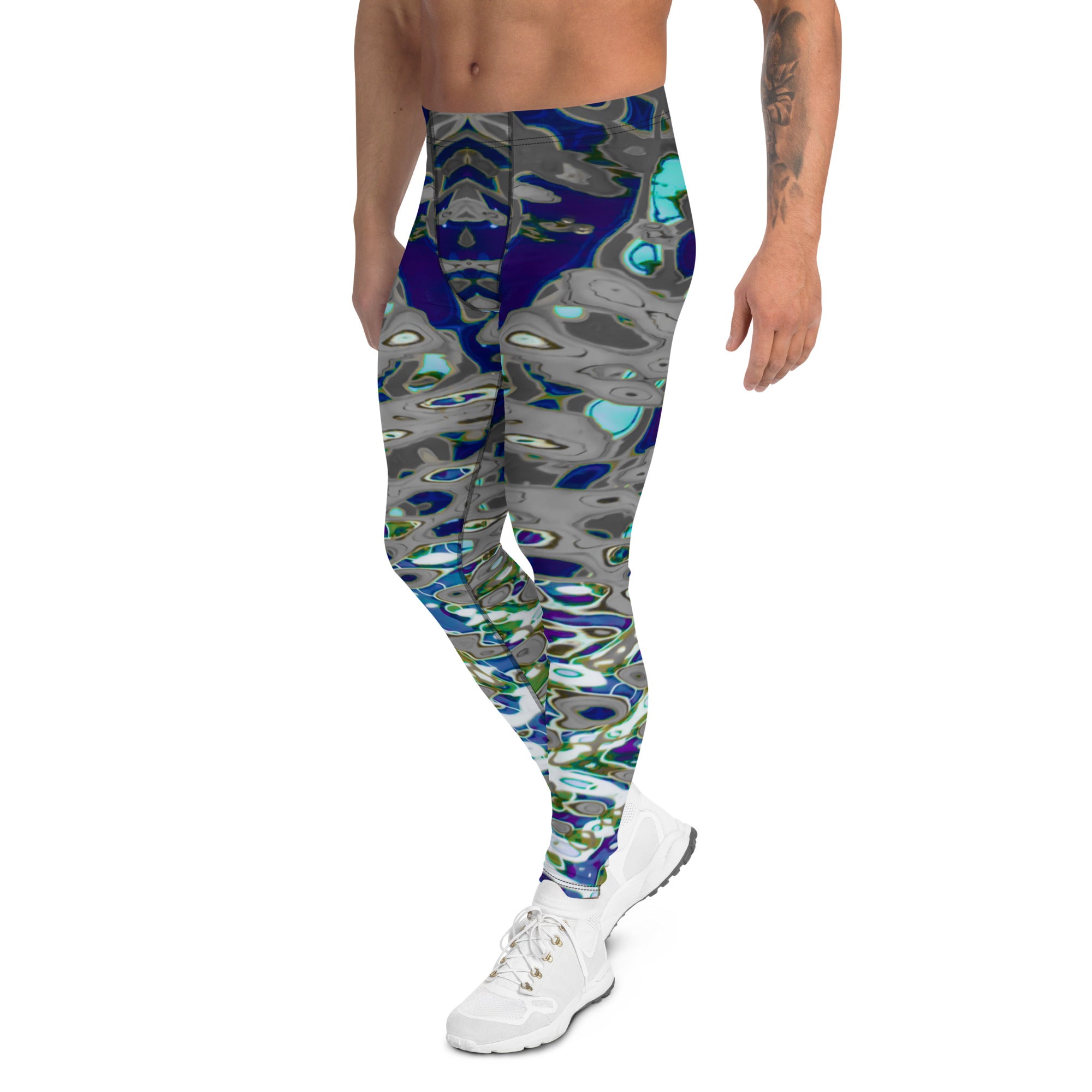 Men's Leggings, Bright Liquid Jewel