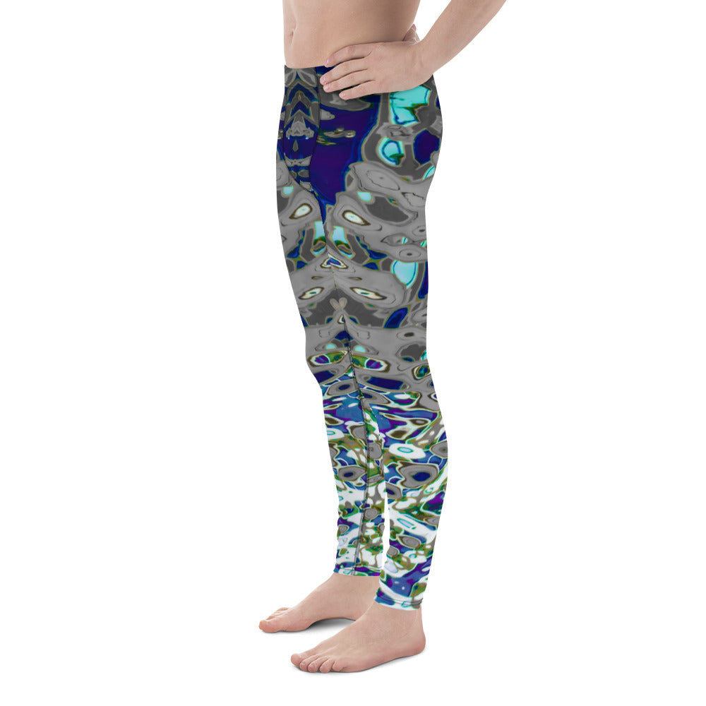 Men's Leggings, Bright Liquid Jewel