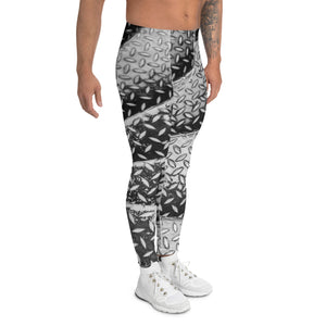 Men's Leggings, Eiffel Tower Diamond Plate