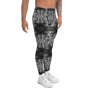 Men's Leggings, Cannabis, Midnight