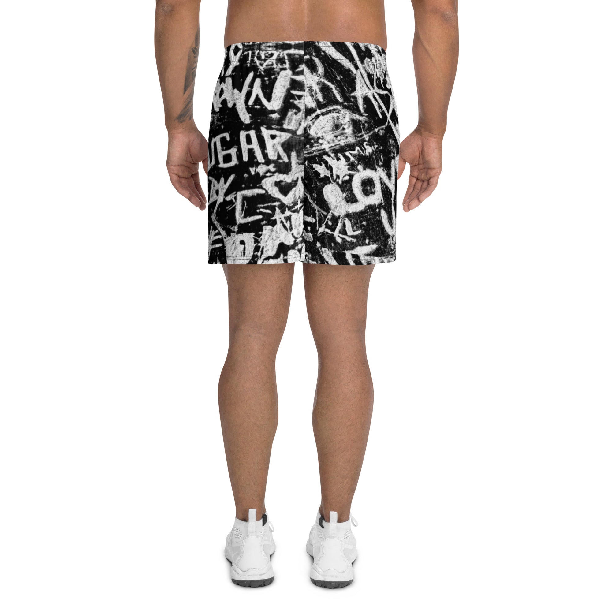 Men's Recycled Long Shorts with Mesh Side Pockets, No Liner, Paris Birch Tree