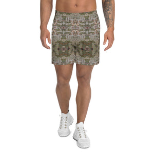 Men's Recycled Long Shorts with Mesh Side Pockets, No Liner, Chameleon