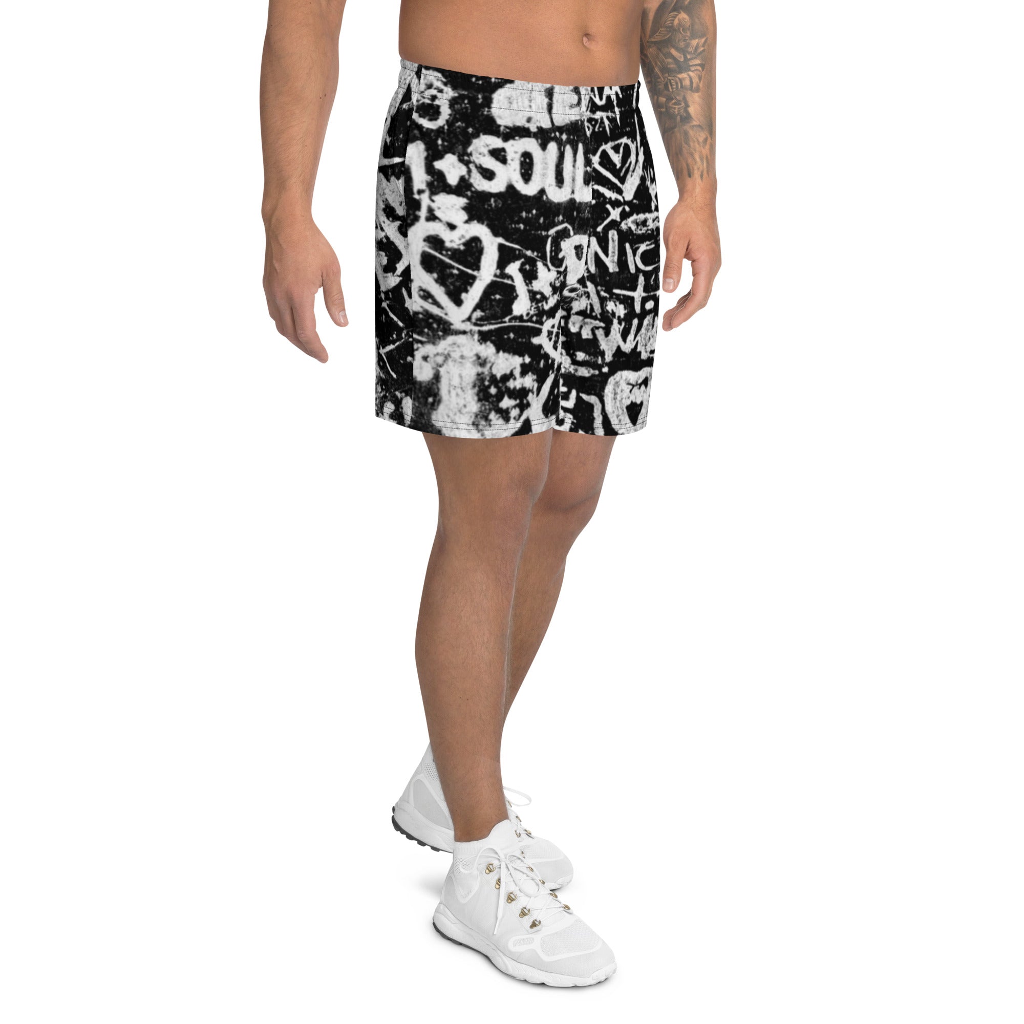 Men's Recycled Long Shorts with Mesh Side Pockets, No Liner, Paris Birch Tree