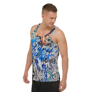 Loose-Fit Tank Top, Paris Graffiti